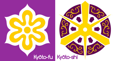 Emblèmes -mon- de la ville et de la préfecture de Kyoto
