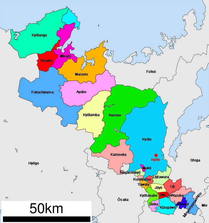 Préfecture de Kyoto - Carte