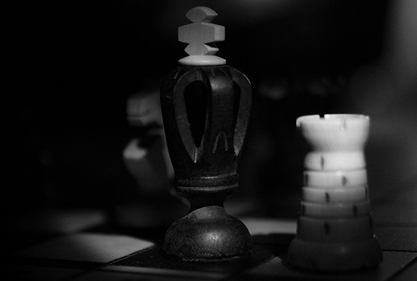 Pièces de jeu d'échecs - Cavalier, Roi et Tour